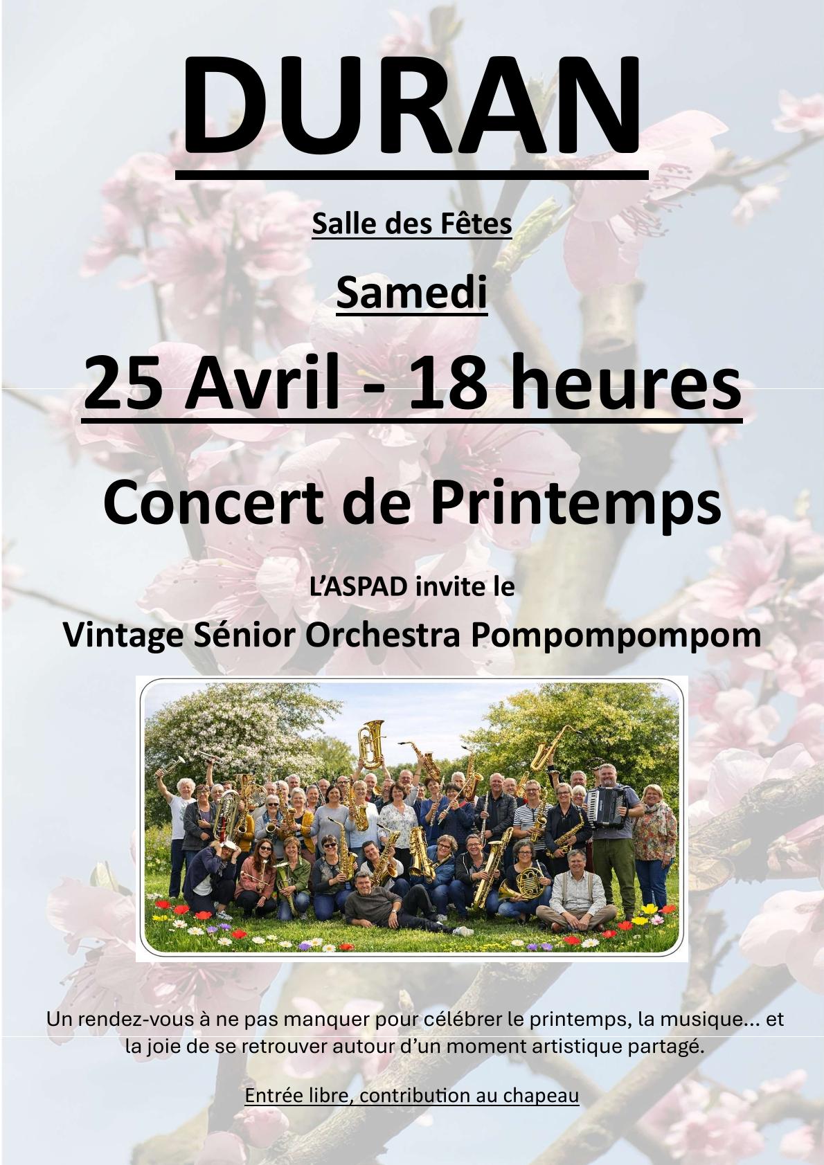 Affiche du Concert de Printemps VSOP